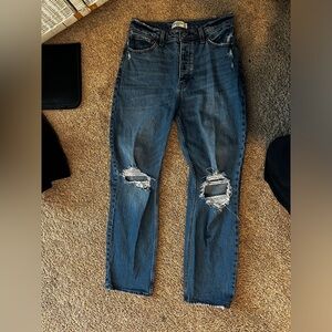 The dad high rise distressed jeans